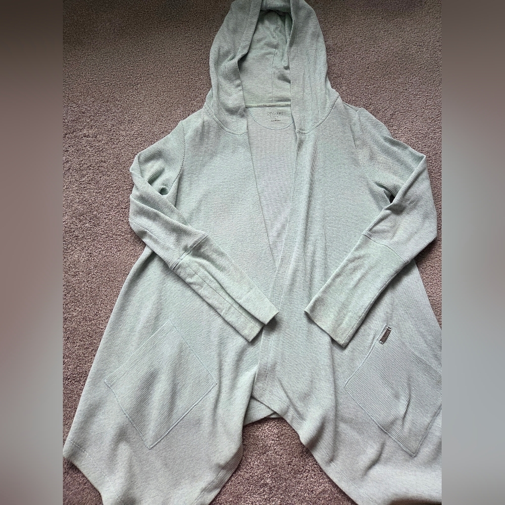 Calvin Klein Light Green Hooded Cardigan